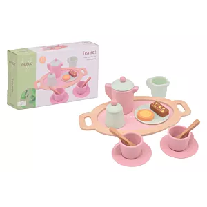 Drewniany zestaw do herbaty Tea set pink