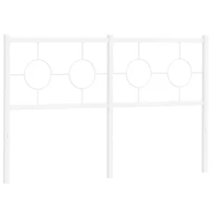 Metalowe wezgłowie, białe, 140 cm