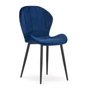 Krzesło TERNI - niebieski aksamit x 1
