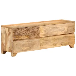 Szafka pod telewizor, lite drewno mango, 110x30x40 cm