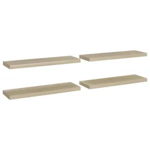 Półki ścienne, 4 szt., kolor dębowy, 80 x 23,5 x 3,8 cm, MDF