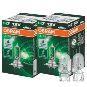 Super żywotne żarówki H7 OSRAM Ultra Life + W5W