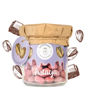 Orzechownia Pistacja w chrupiącej różowej czekolad