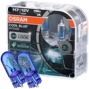 Białe żarówki H7 OSRAM Cool Blue Intense + W5W