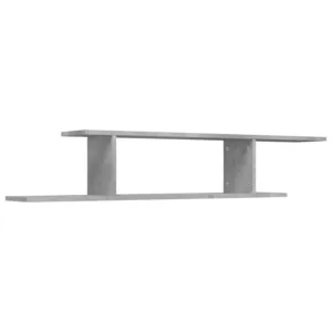 Wisząca szafka pod TV, szarość betonu, 125x18x23 cm
