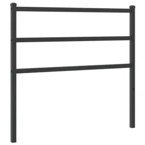 Metalowe wezgłowie, czarne, 107 cm