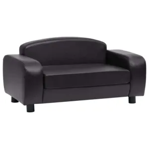 Sofa dla psa, czarna, 80x50x40 cm, sztuczna skóra