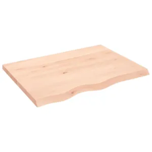 Półka, 80x60x(2-4) cm, surowe lite drewno dębowe