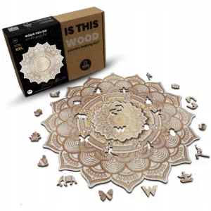 Puzzle drewniane Luksusowa Mandala Biała | Luxury Mandala White | 418 elementów | XXL