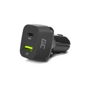 Green Cell - Ładowarka samochodowa USB-C Power Delivery + USB-A Quick Charge 3.0