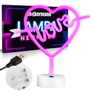 Neon LED Heckermann stojący Lampka LOVE