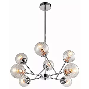 BEST LAMPA WISZĄCA 8X40W E14 CHROM+MIEDŹ