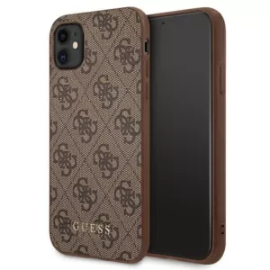 Guess 4G Metal Gold Logo – Etui iPhone 11 (brązowy)