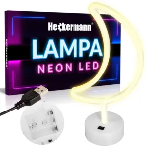 Neon LED Heckermann stojący Lampka PÓŁKSIĘŻYC