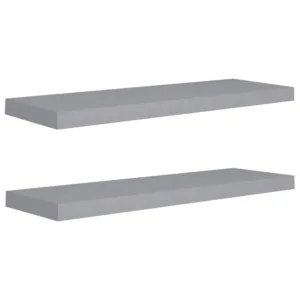 Półki ścienne, 2 szt, szare, 80 x 23,5 x 3,8 cm, MDF