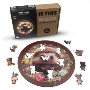 Puzzle drewniane Jeżyk | Hedgehog | 40 elementów | XL