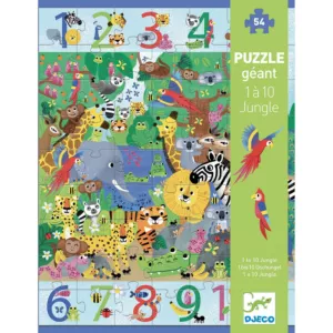 Puzzle kartonowe gigant "DŻUNGLA 1 do 10" DJ07148