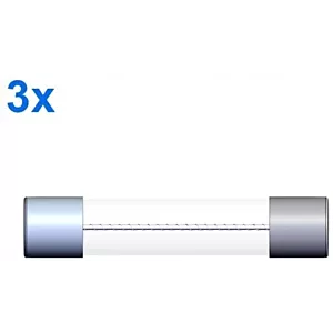 3x Bezpiecznik szklany rurkowy szybki 6x30mm 7A