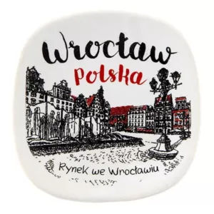 Ceramiczny magnes na lodówkę Wrocław Rynek oldbook