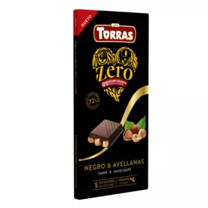 Czekolada gorzka 72% kakao z orzechami laskowymi bez dodatku cukru ZERO 150g