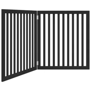 Składana bramka dla psa, 2 panele, czarna, 160 cm