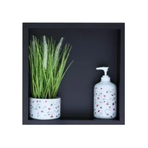 BALNEO WALL-BOX ONE Black - Półka pojedyncza czarna 30x30x10 cm