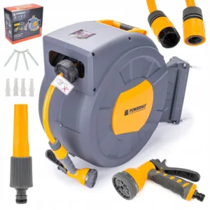 Automatyczne bęben zwijacz na wąż ogrodowy 1/2 35m Powermat PM-ABNW-35M