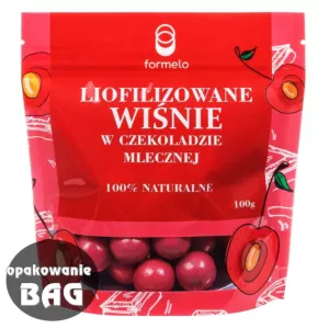 Liofilizowana wiśnia w czekoladzie mlecznej 100g