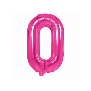 Balon foliowy "cyfra 0", ciemno różowa, 100 cm [balon na hel, cyfra duża, urodziny]