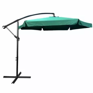 Wodoodporny parasol ogrodowy, Cynia, 300x300x245 cm, ciemnozielony