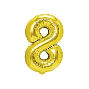 Balon foliowy „cyfra 8”, złota, 40 cm [balon na powietrze]