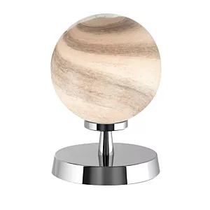 Lampa Stołowa Esben Touch Table Lamp Polished Chrome With Planet Glass