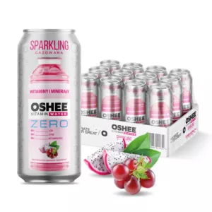 12x OSHEE Vitamin Water Sparkling witaminy i minerały ZERO 500 ml