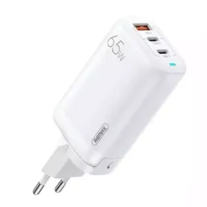 Ładowarka sieciowa Remax, RP-U55, 2x USB-C, USB, 65W (biała)