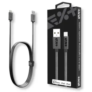 NEXT ONE Kabel Metallic USB-A / Lightning MFi 1 m space gray