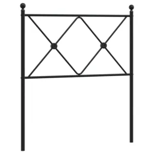 Metalowe wezgłowie, czarne, 75 cm