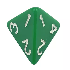Kostka RPG Zielona Kość Czterościenna K4