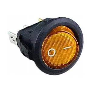 Przełącznik SPST żółty 12V LED DC samochodowy podświetlany