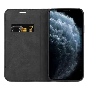 Crong Folio Case - Etui iPhone 11 Pro Max z klapką na magnes (czarny)