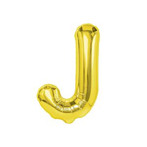 Balon foliowy „litera J”, złota, 40 cm [balon na powietrze]