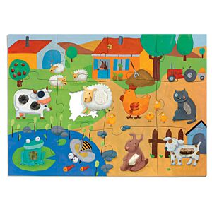 Puzzle sensoryczne FARMA DJ07117