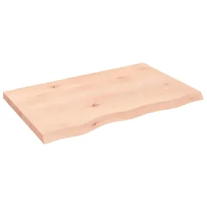 Półka, 80x50x(2-4) cm, surowe lite drewno dębowe
