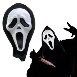 BM5 MASKA KRZYK Z KAPTUREM MASKI SCREAM HALLOWEEN