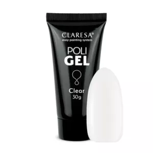 CLARESA Żel budujący do paznokci POLI GEL Clear - 30g