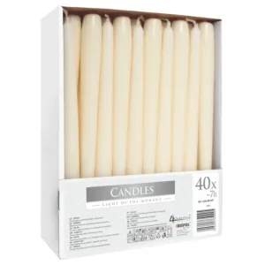 Świece Bispol Candles 7h 40 sztuk ecru