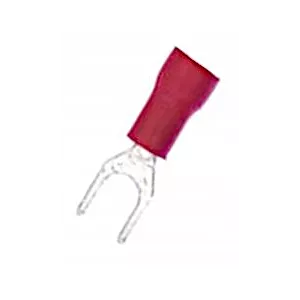2x Konektor widełkowy 5mm izolowany czerwony