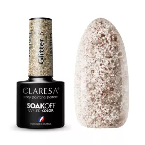 CLARESA Lakier hybrydowy GLITTER 3 - 5g