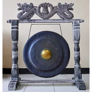 Gong na Stojaku średni - 35 cm - Czarny