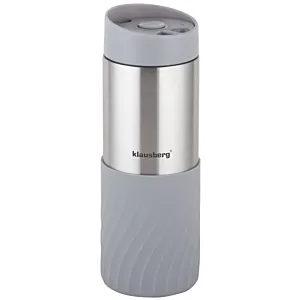 KUBEK TERMICZNY 400ML STAL NIERDZEWNA 18/8 KLAUSBERG SZARY KB-7634