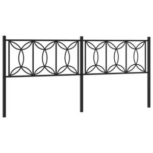 Metalowe wezgłowie, czarne, 200 cm